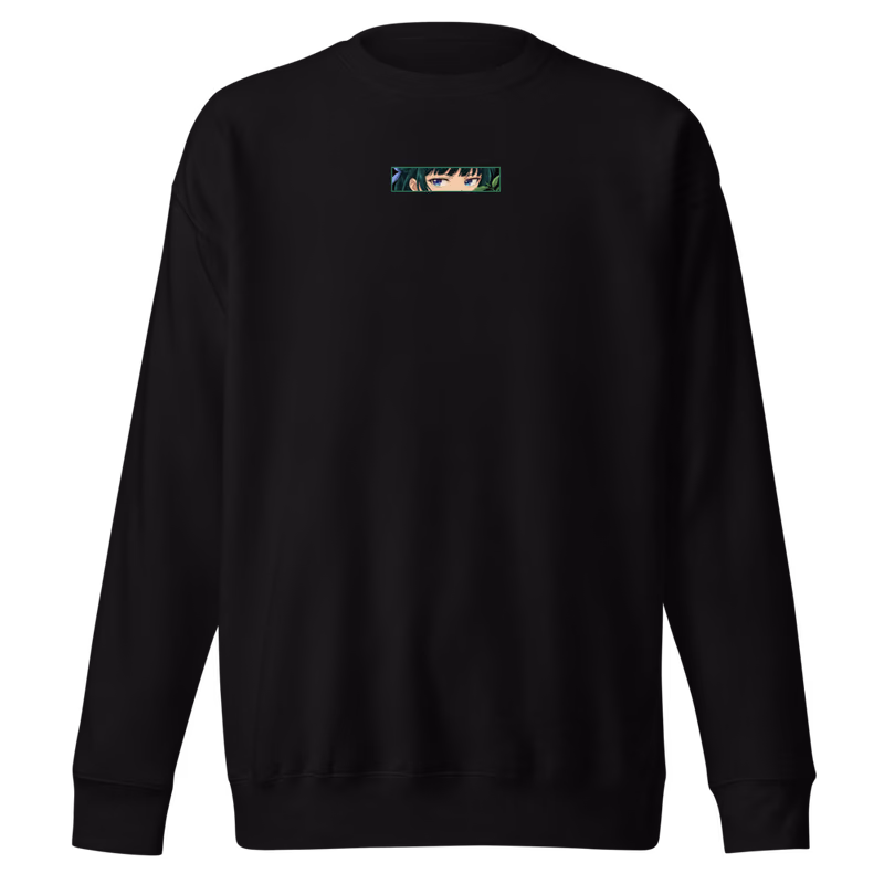 Maomao Eyes Sweatshirt, Black, eyes front, front