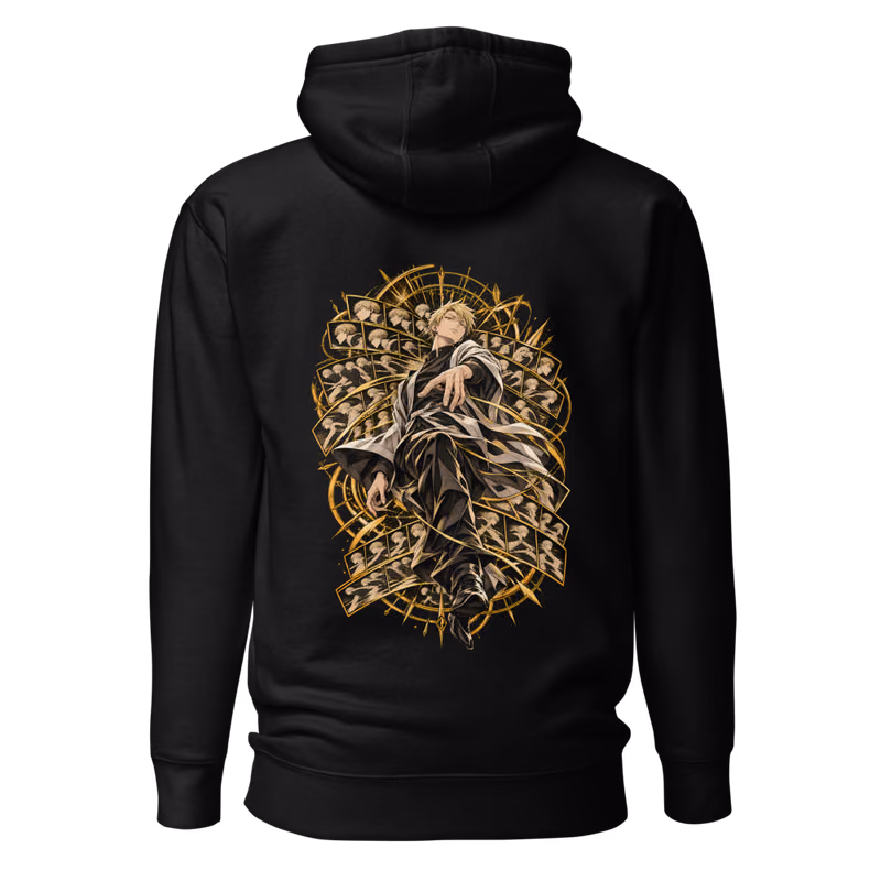 Naoya Zenin Projection Sorcery Boxed Eyes Hoodie, Black, boxed eyes + back · left chest, back