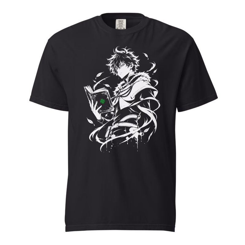 Yuno Silhouette Tee, Black, front print, front