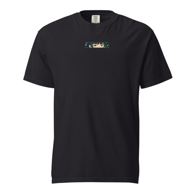 Maomao Eyes Tee, Black, eyes front, front