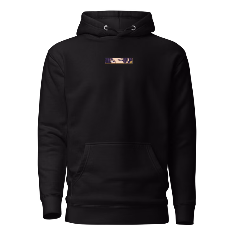 Jinshi Eyes Hoodie, Black, eyes front, front
