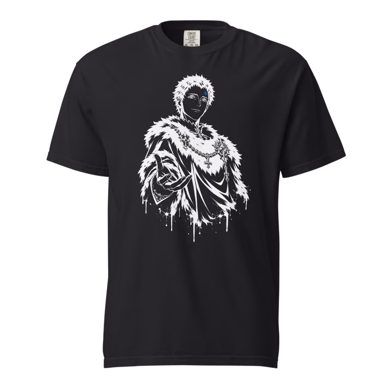 Julius Novachrono Silhouette Tee, Black, front print, front