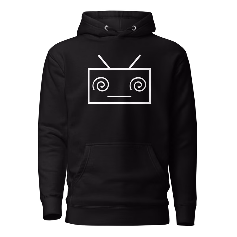 RoRobot Too Slow hoodie, Black, White design, front print, front