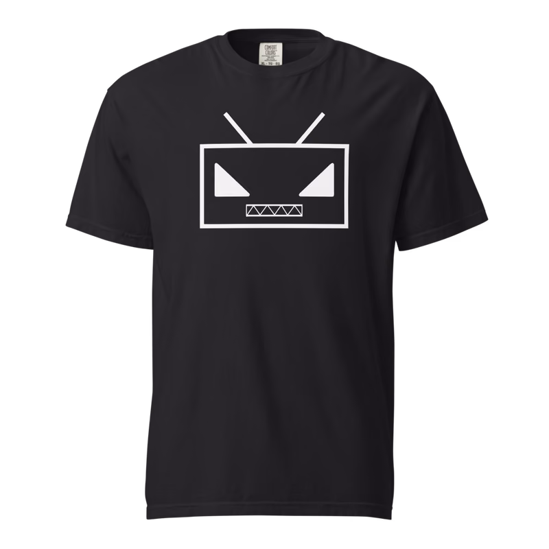 RoRobot Vexed tee, Black, White design, front print, front