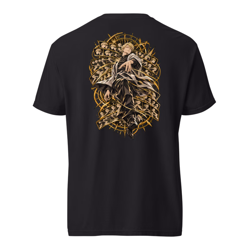 Naoya Zenin Projection Sorcery Boxed Eyes Tee, Black, boxed eyes + back · left chest, back