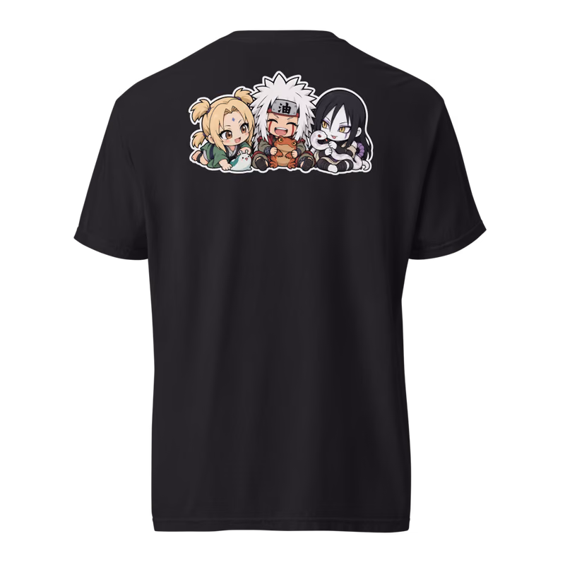 Baby Sannin Chibi Tee, Black, back print, back