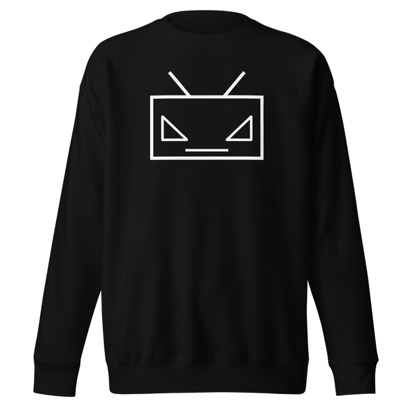 RoRobot Prime sweatshirt, Black, White design, front print, front