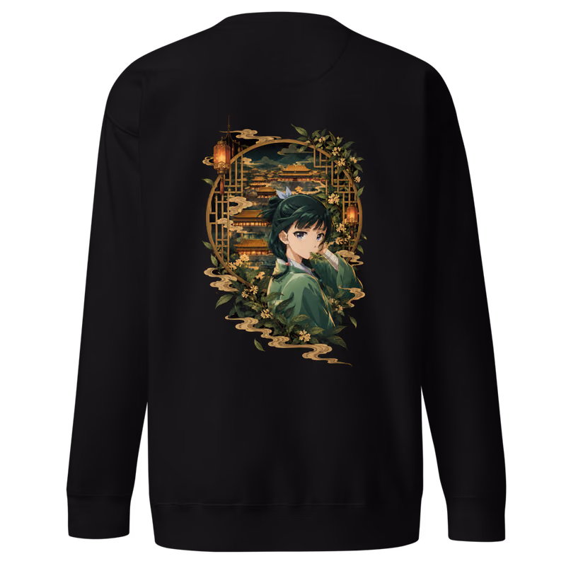 Maomao Poison Taster Sweatshirt, Black, back print, back