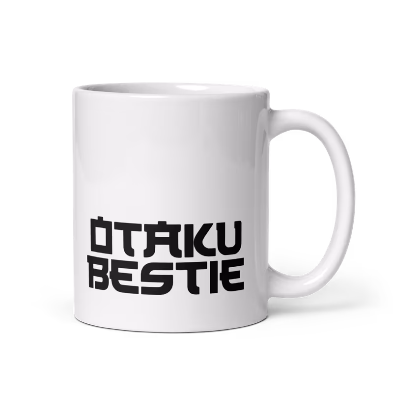 Otaku Bestie White glossy mug