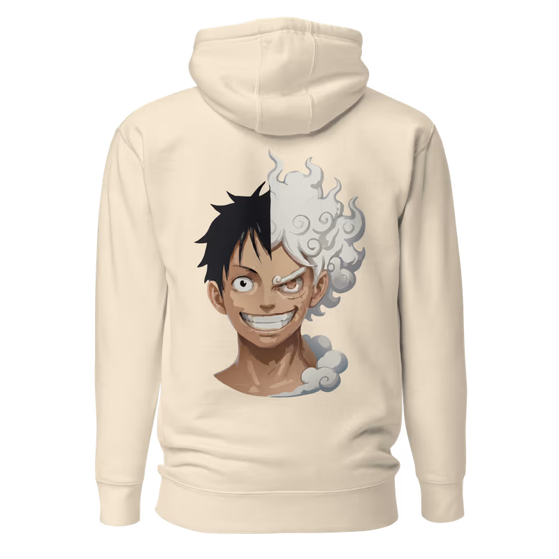 Luffy Split Faces One Piece Graphic Hoodie