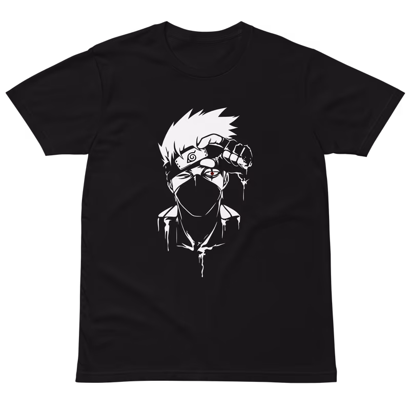 Kakashi Face Silhouette Naruto T-Shirt
