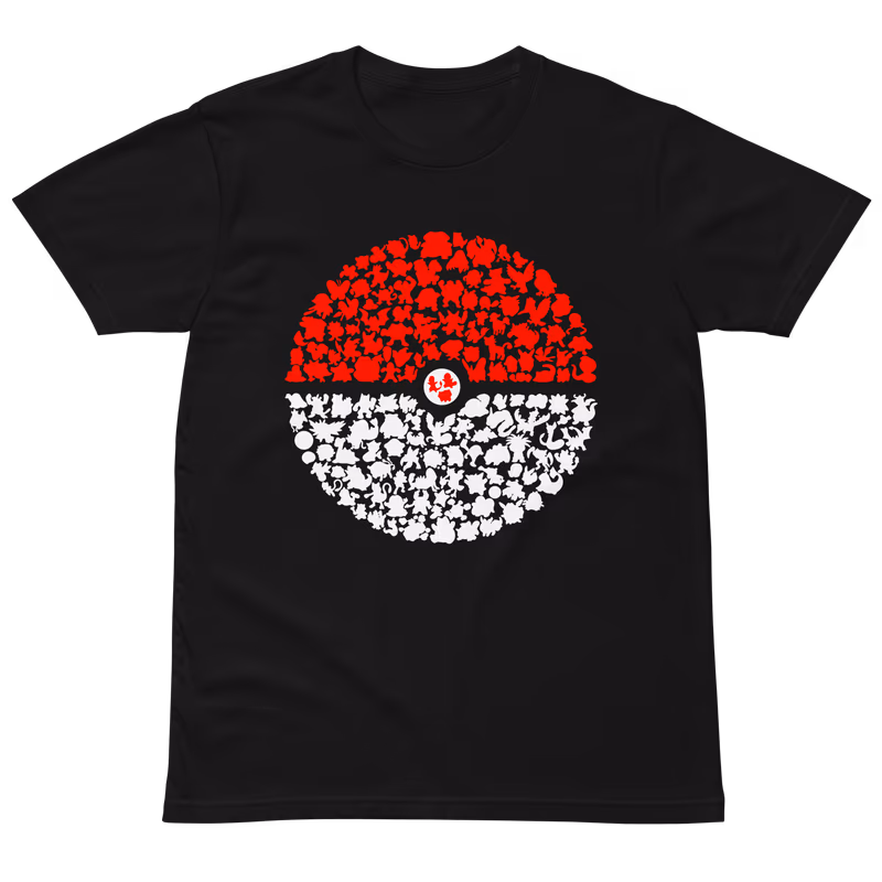 Pokemon Gen 1 Pokeball Silhouette T-Shirt