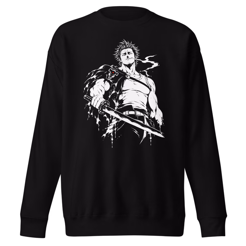 Yami Sukehiro Silhouette Sweatshirt, Black, front print, front