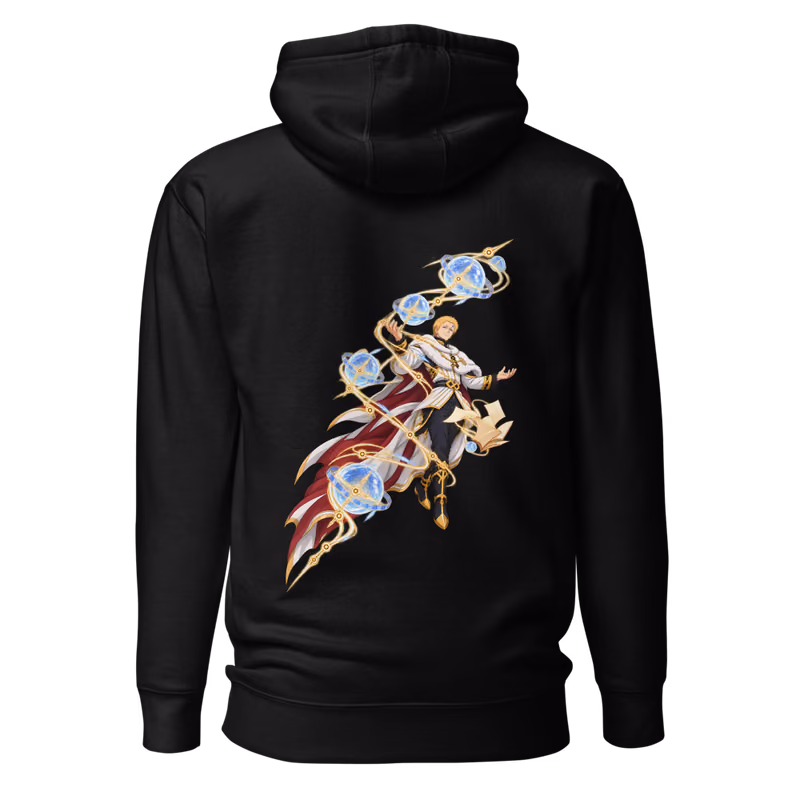Julius Novachrono Time Magic Boxed Eyes Hoodie, Black, boxed eyes + back · left chest, back