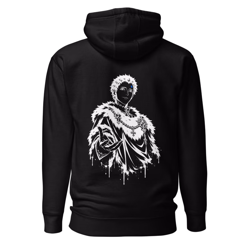Julius Novachrono Silhouette Hoodie, Black, back print, back