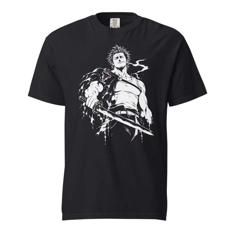 Yami Sukehiro Silhouette Tee, Black, front print, front