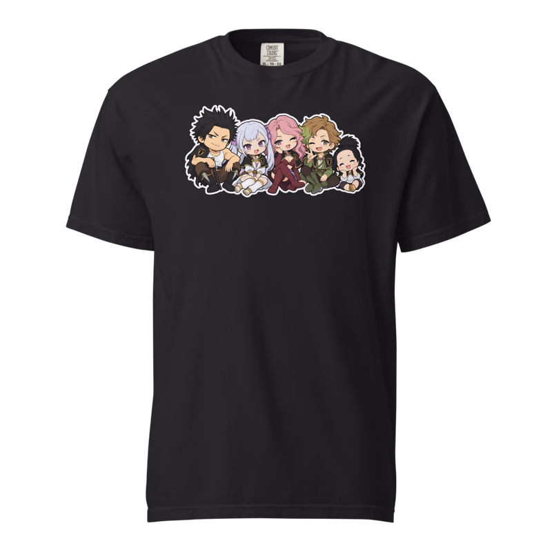 Black Bulls Chibi Squad Tee, Black, front print, front