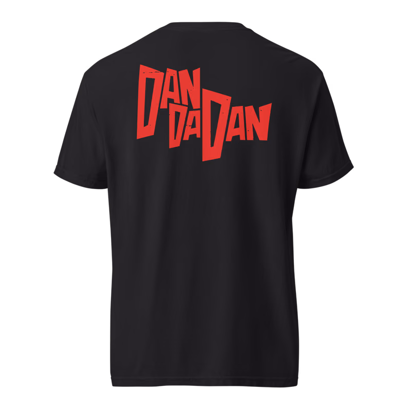 Dandadan Logo Large Tee, Black, back print, back