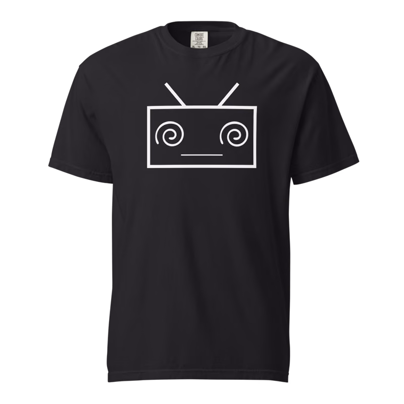RoRobot Too Slow tee, Black, White design, front print, front